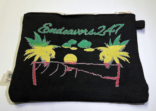 Endeavors247 Handmade Rasta Surfing Palm Trees Purse Bag